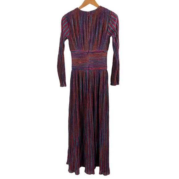 Jonathan Simkhai Rainbow Metallic Stripe Gown Size 4 Evening Formal - Picture 9 of 9